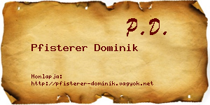 Pfisterer Dominik névjegykártya