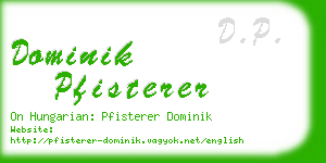 dominik pfisterer business card